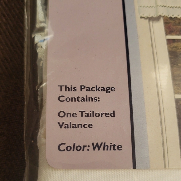 Home Essentials Angela White Valance - Picture 2 of 6